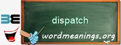 WordMeaning blackboard for dispatch